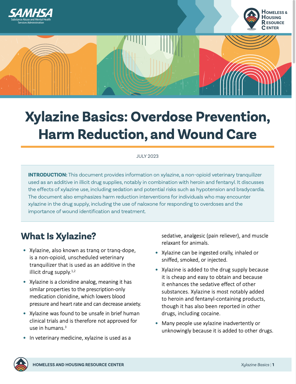 SAMHSA Xylazine Fact Sheet