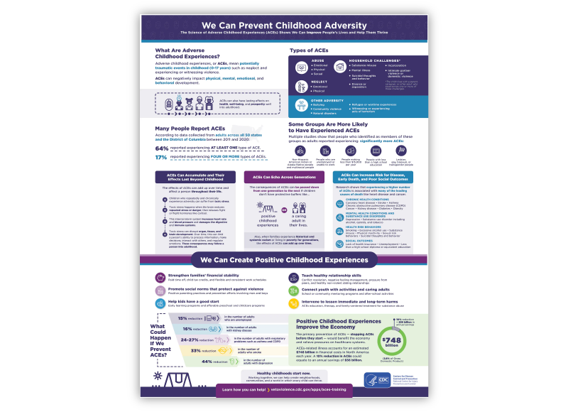 The Center for Disease Control "We Can Prevent Childhood Adversity" infographic